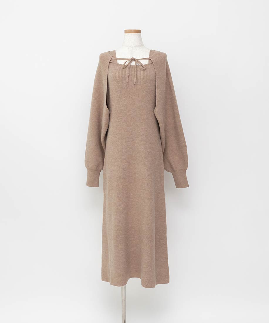SALE】【選べる丈感】2WAYボレロセットニットワンピース｜RANDA