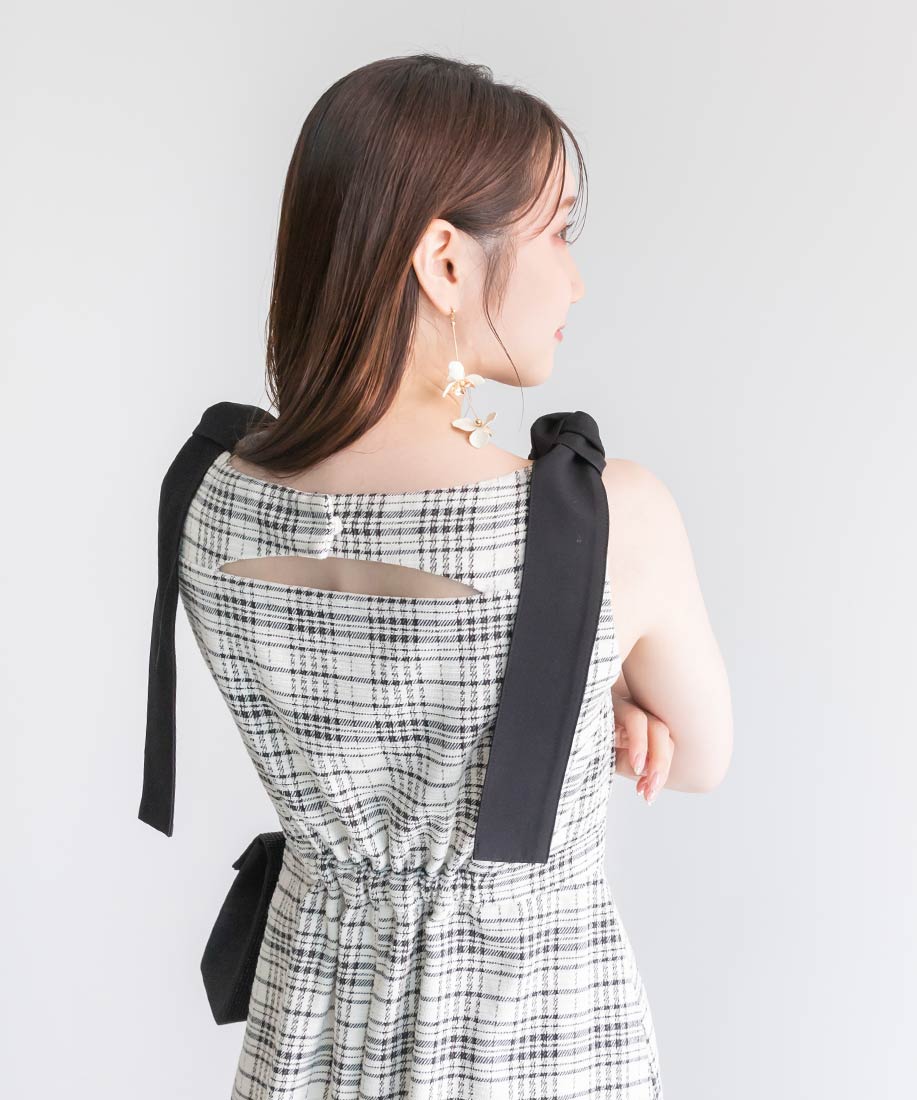 SALE】モノトーンビックチェック柄ワンピースRANDA公式サイト SALE】モノトーンビックチェック柄ワンピースRANDA公式サイト