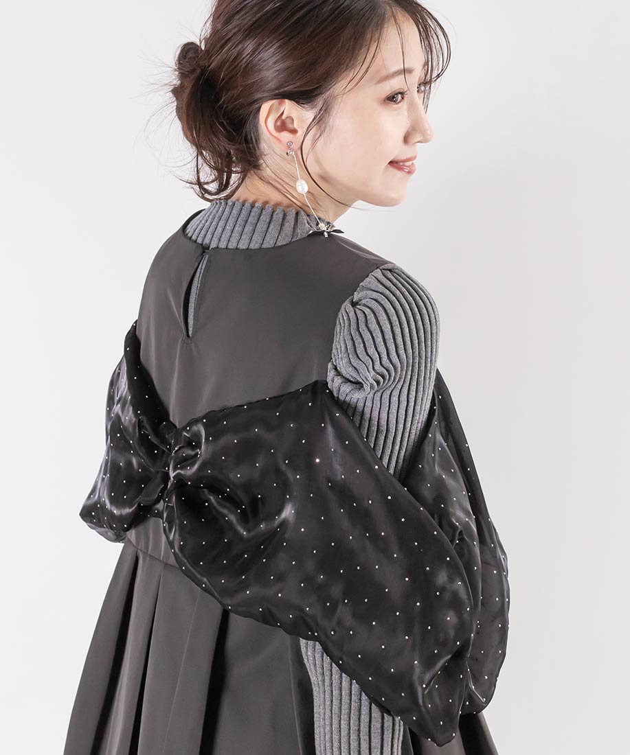 SALE】ラインストーンリボンミニワンピースRANDA公式サイト