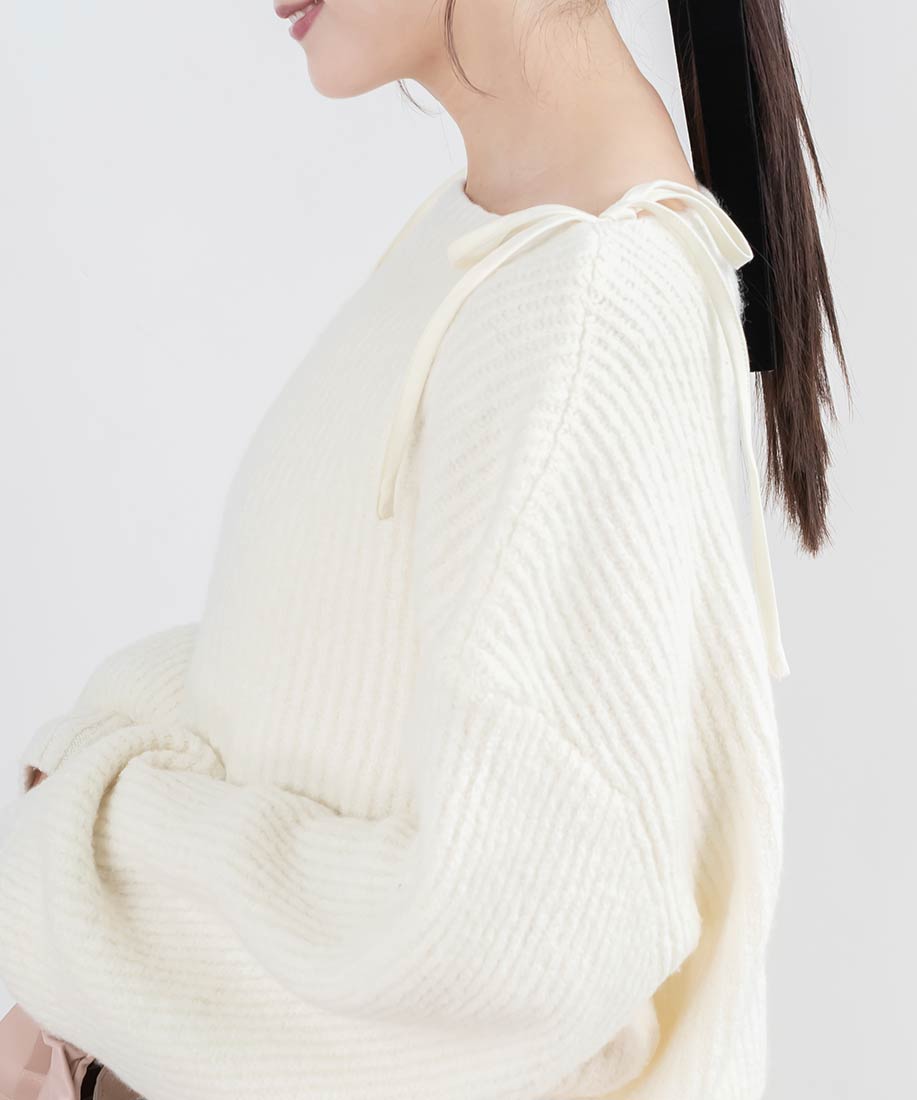 SALE】クロップド丈ニット＆シャギーキャミワンピースセット