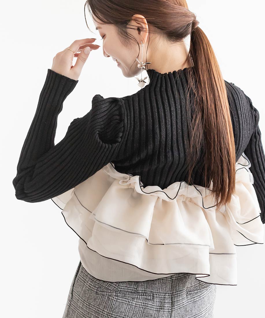 RANDA｜マルチティアードフリル&ニットセット | Rakuten Fashion