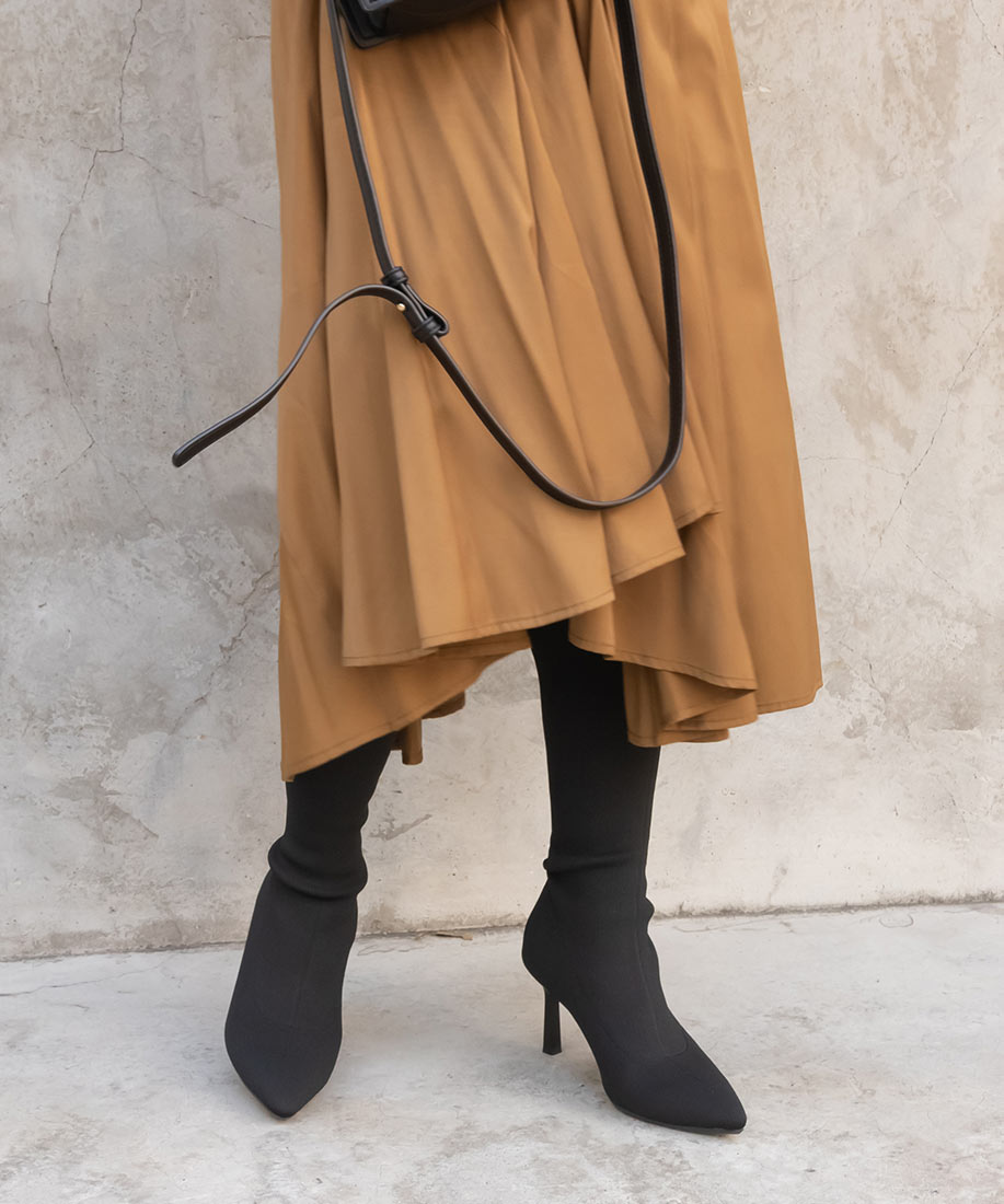 SALE】ソフト ストレッチ ニットロングソックスブーツ