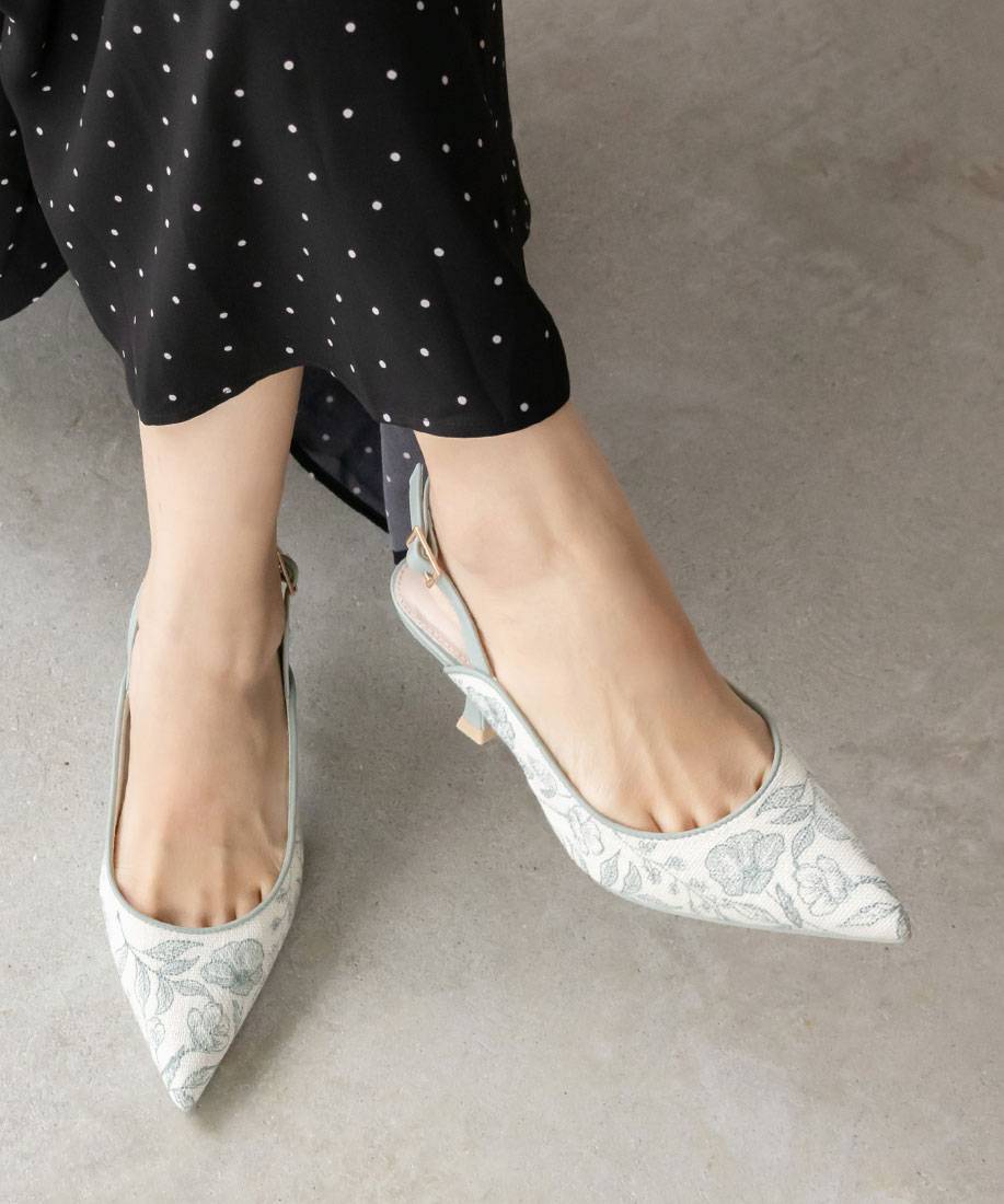 SALE】トワルドジュイ刺繍バックストラップパンプスRANDA公式サイト SALE】トワルドジュイ刺繍バックストラップパンプスRANDA公式サイト