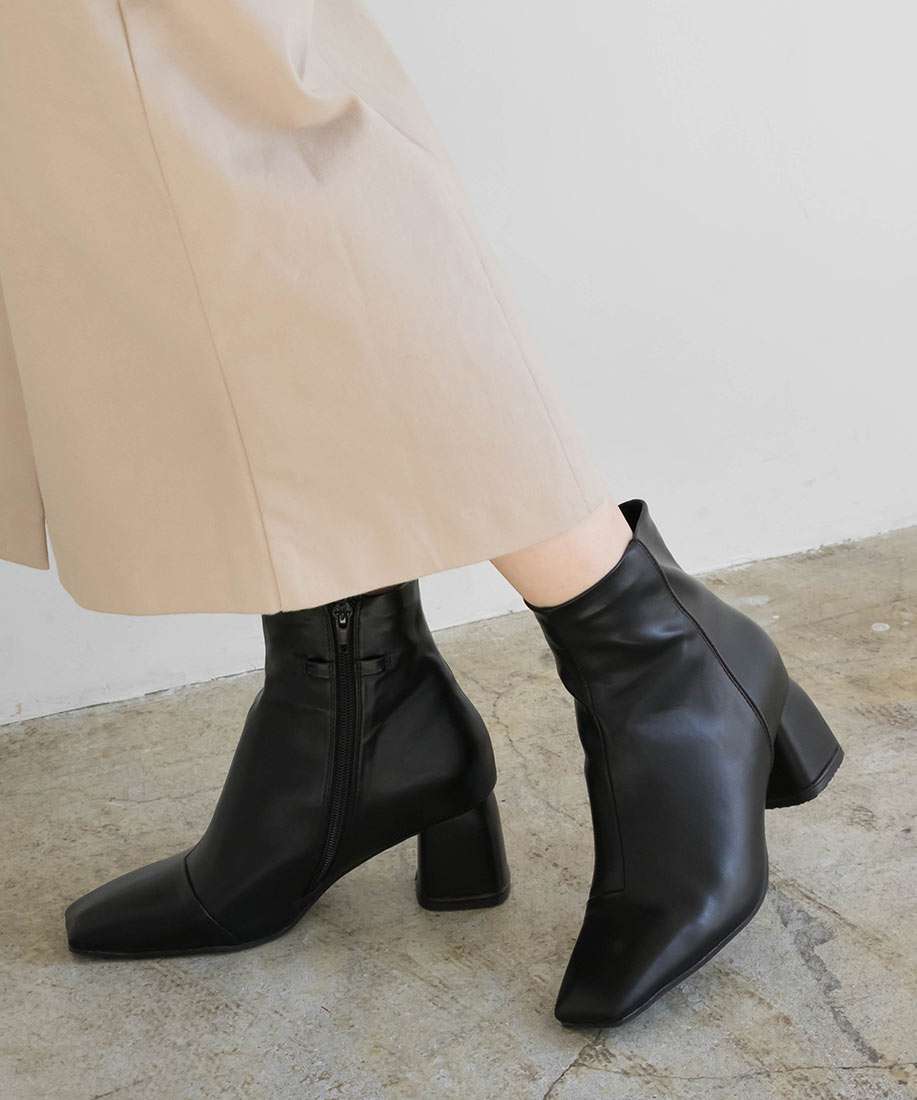 SALE】2WAY ストレッチ 結びベルトショートブーツ