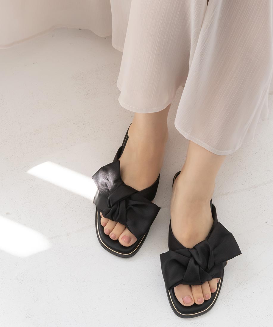 SALE】ノットリボンフラットサンダルRANDA公式サイト