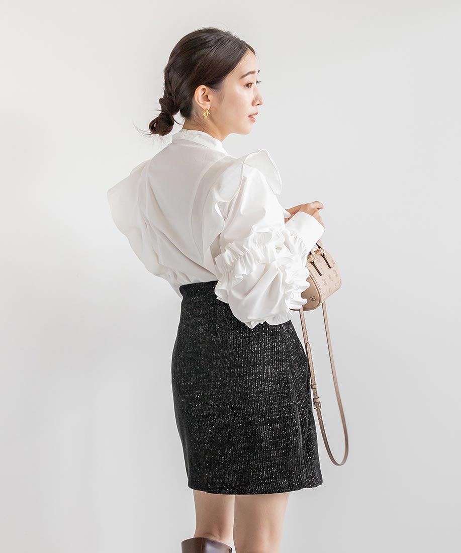 SALE】ラメツイードライクミニスカート｜RANDA公式サイト