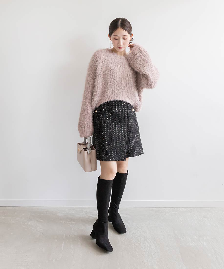 SALE】ラメブレンドシャギーニットトップスRANDA公式サイト