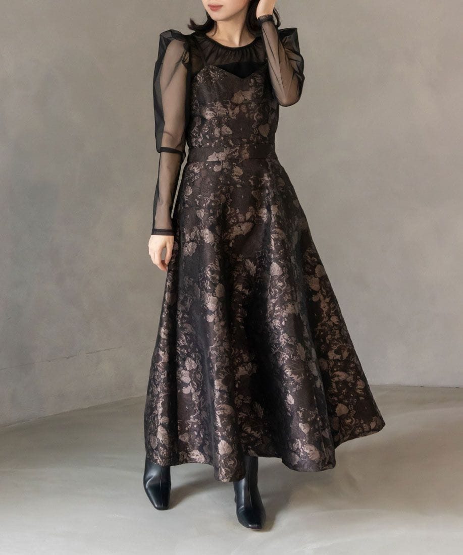 ジャガードフラワーワンピースranda公式サイト