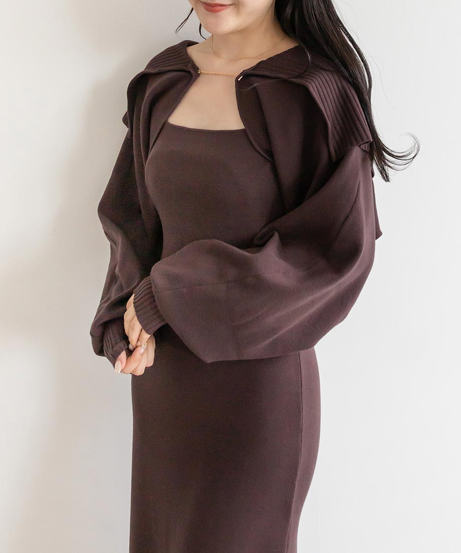SALE】【選べる丈感】ボレロセットニットワンピース｜RANDA公式