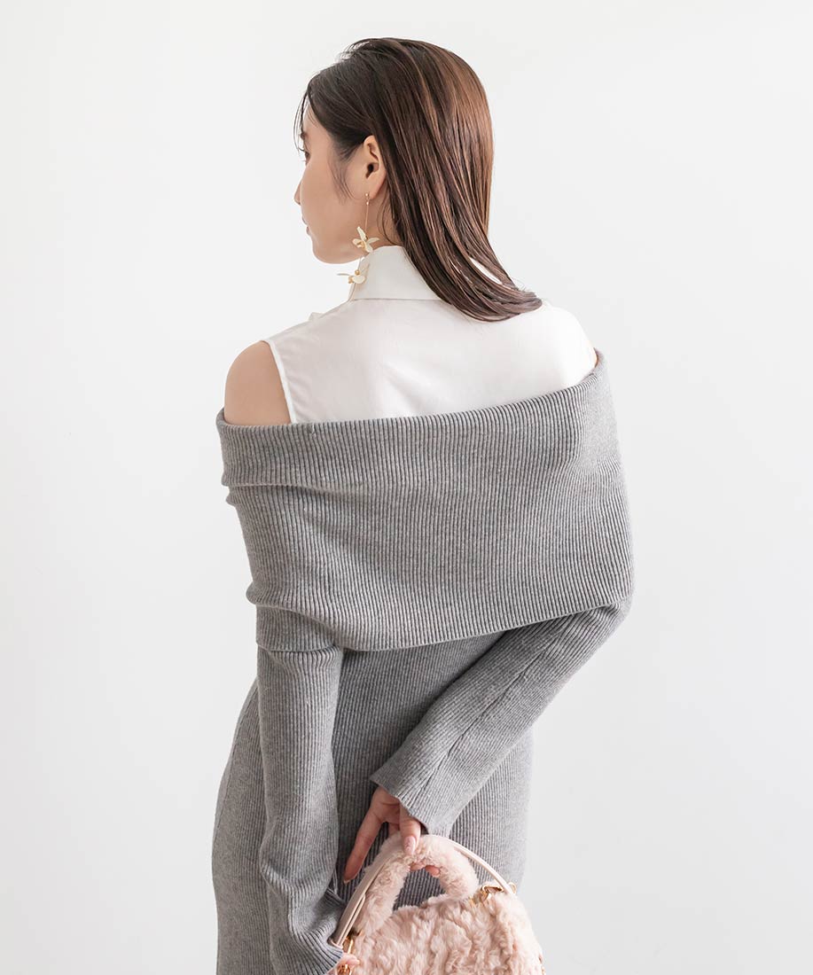 SALE】オフショルドッキングニットワンピースRANDA公式サイト