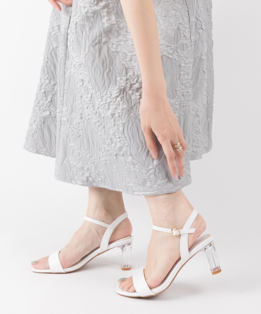 新色 クリアヒールストラップサンダルranda公式サイト