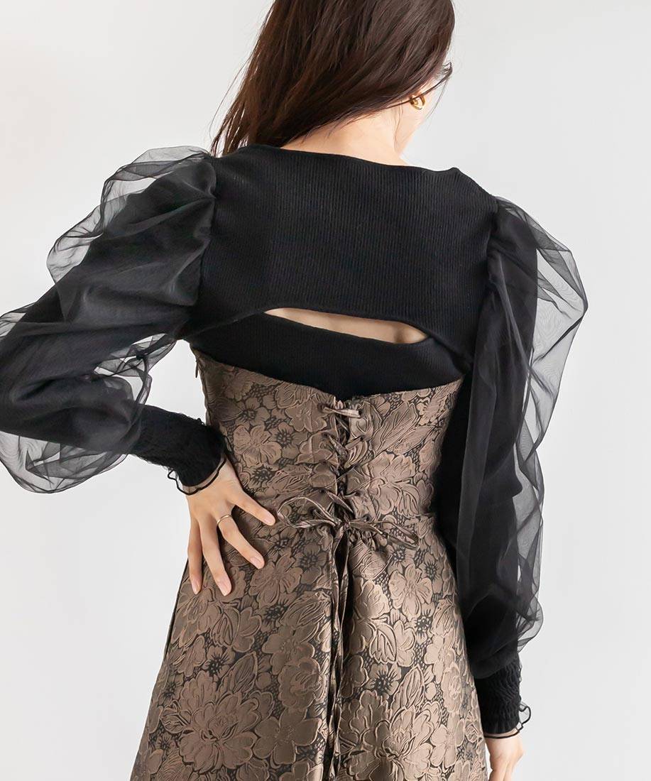 SALE】フラワージャガードコルセットライクワンピース｜RANDA公式サイト 