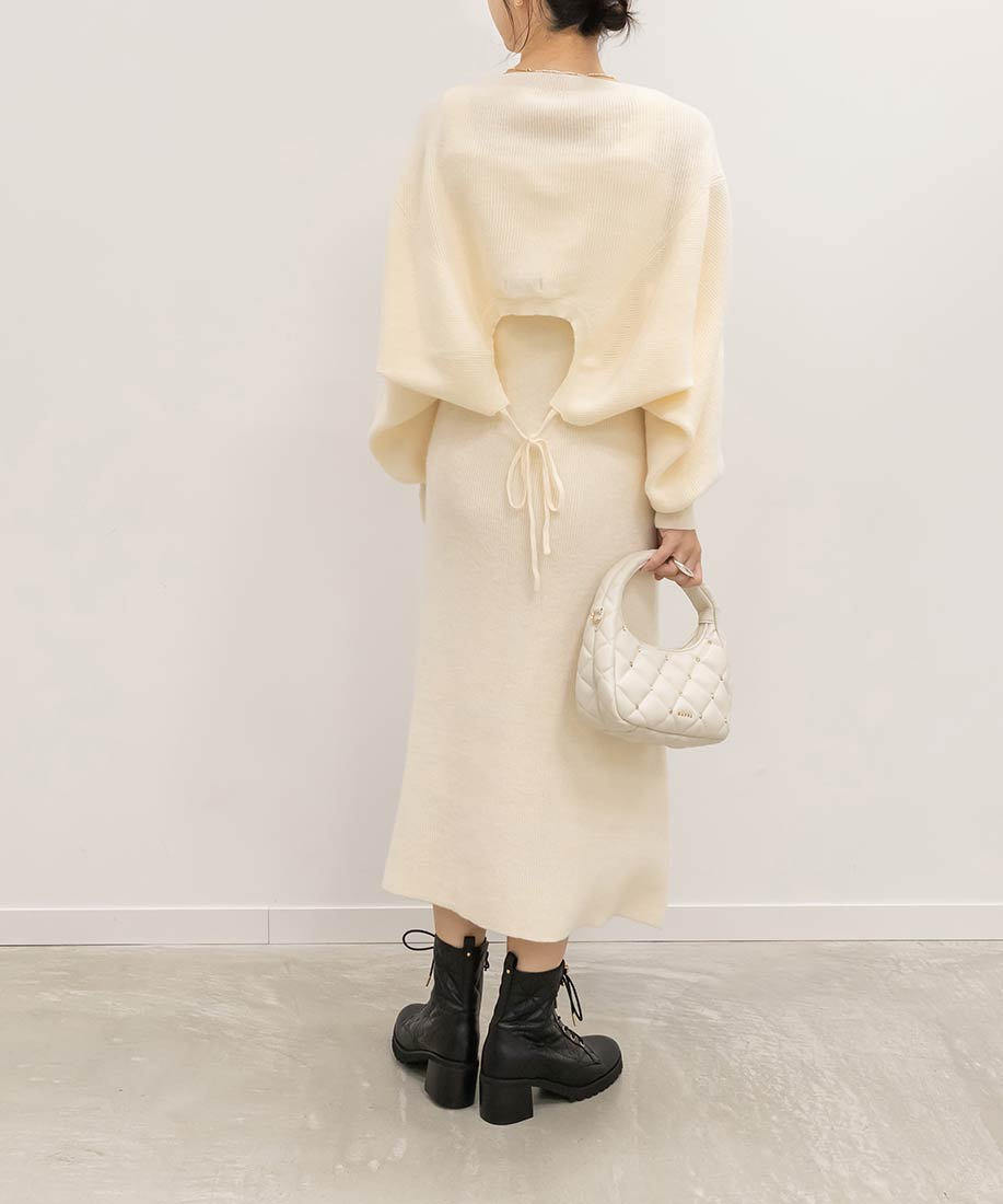 SALE】【選べる丈感】2WAYボレロセットニットワンピース｜RANDA