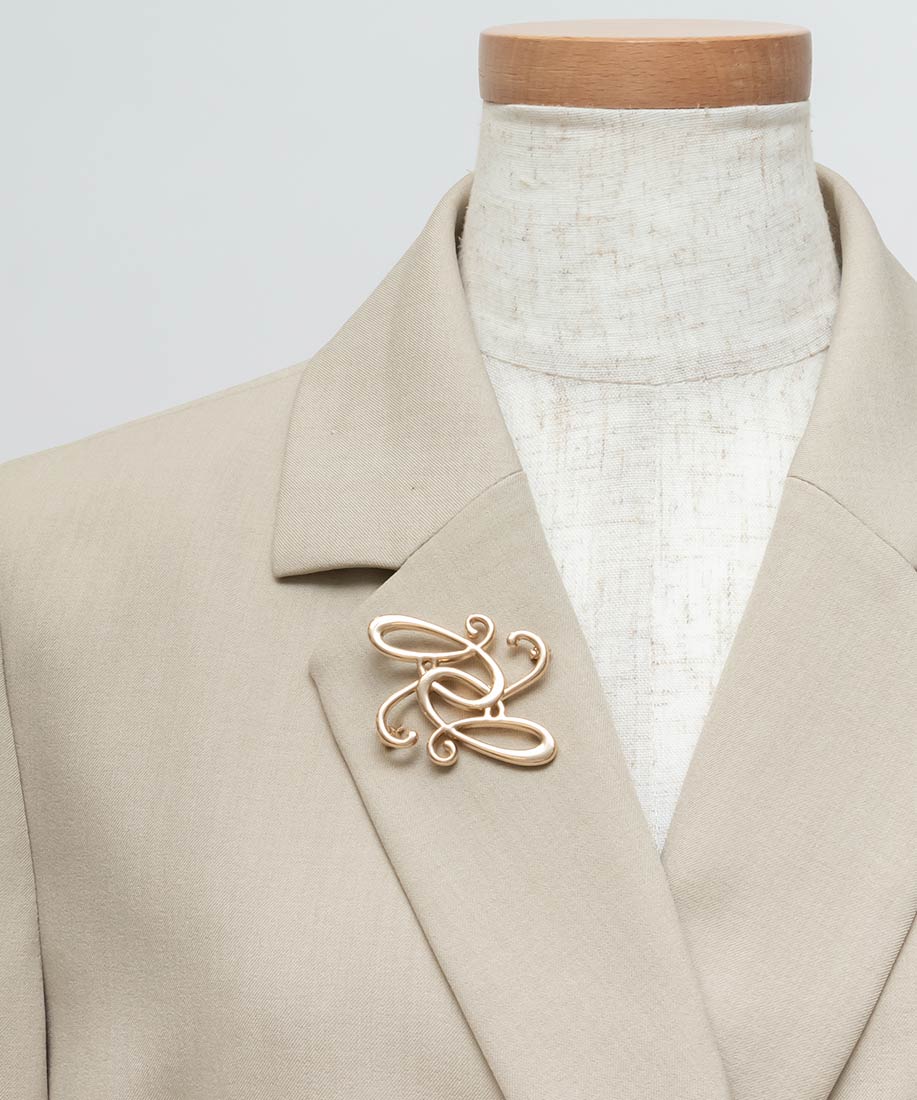 確実正規品ヴィトン テーラードジャケット ブローチ付き