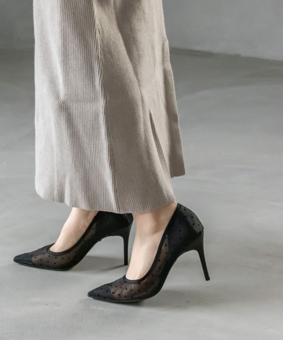 【SALE】シアーヒールパンプス