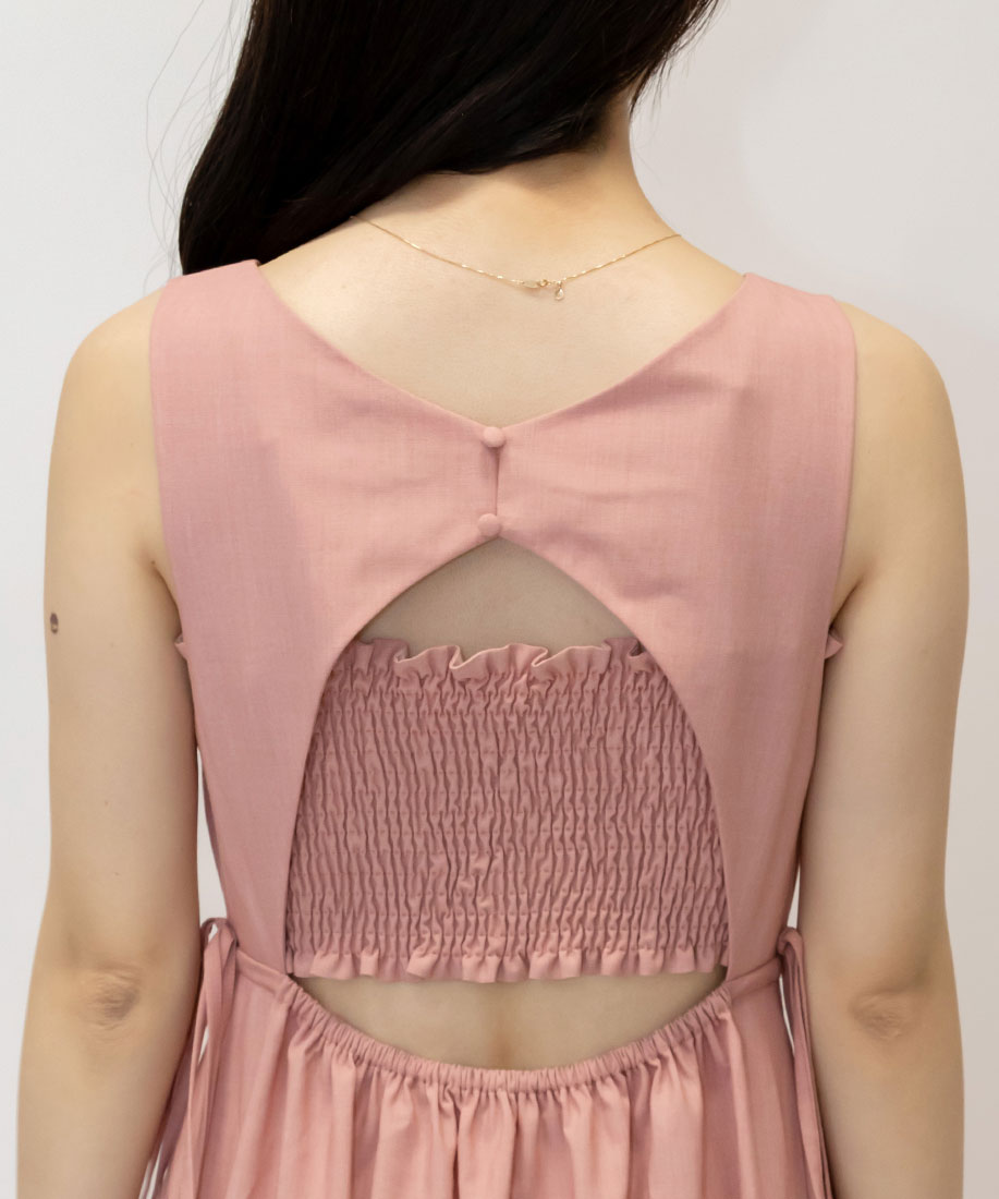【SALE】【00サイズ有】ビスチェ付きバックオープンワンピース