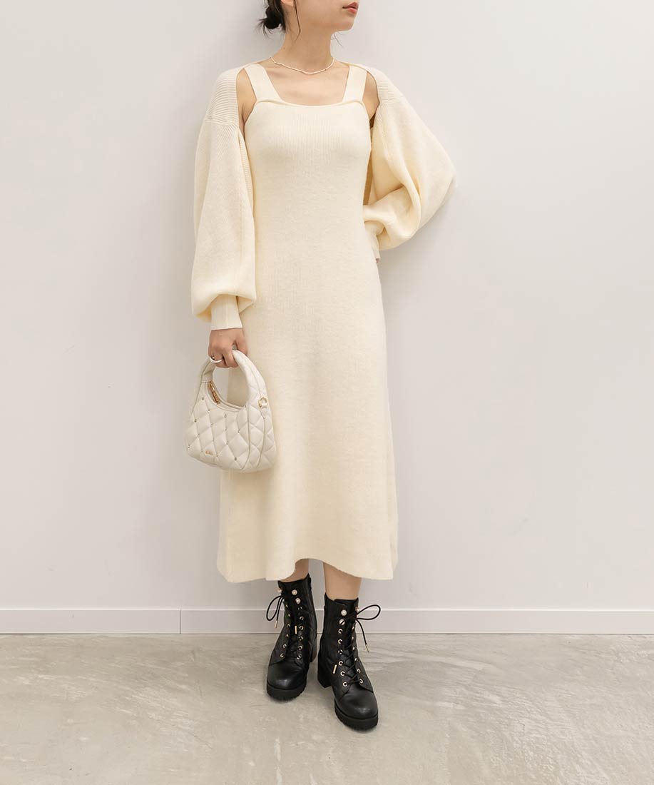 SALE】【選べる丈感】ボレロセットニットワンピース｜RANDA公式