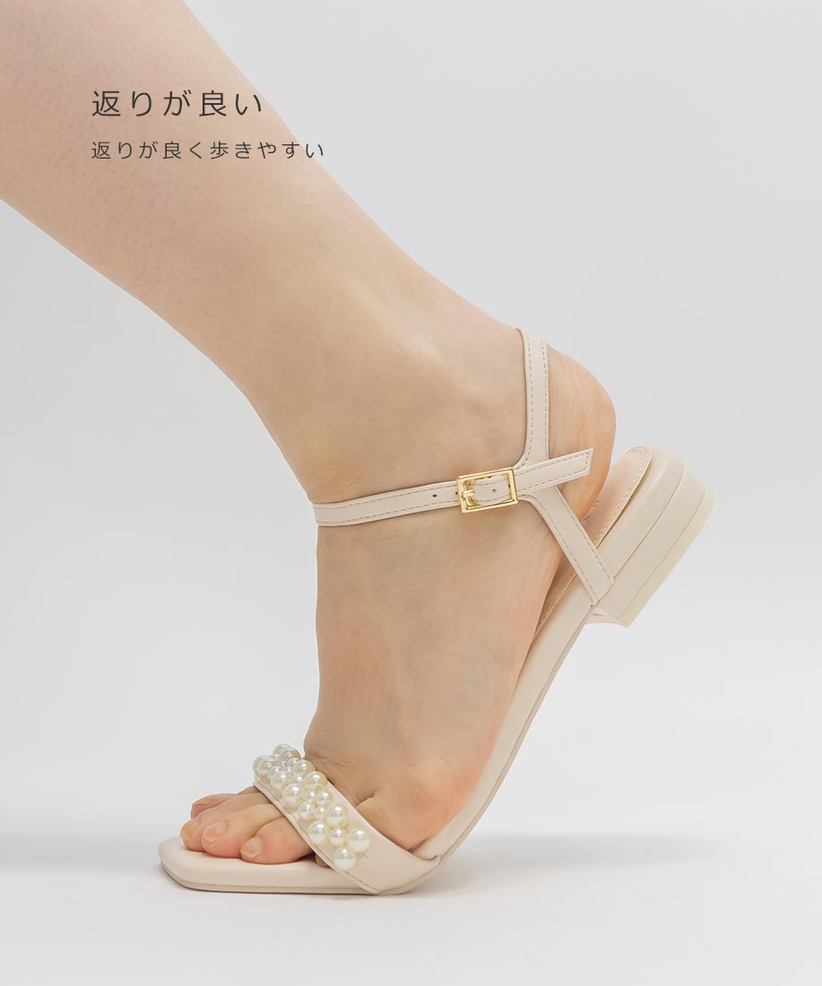 SALE】パールバックストラップサンダルRANDA公式サイト