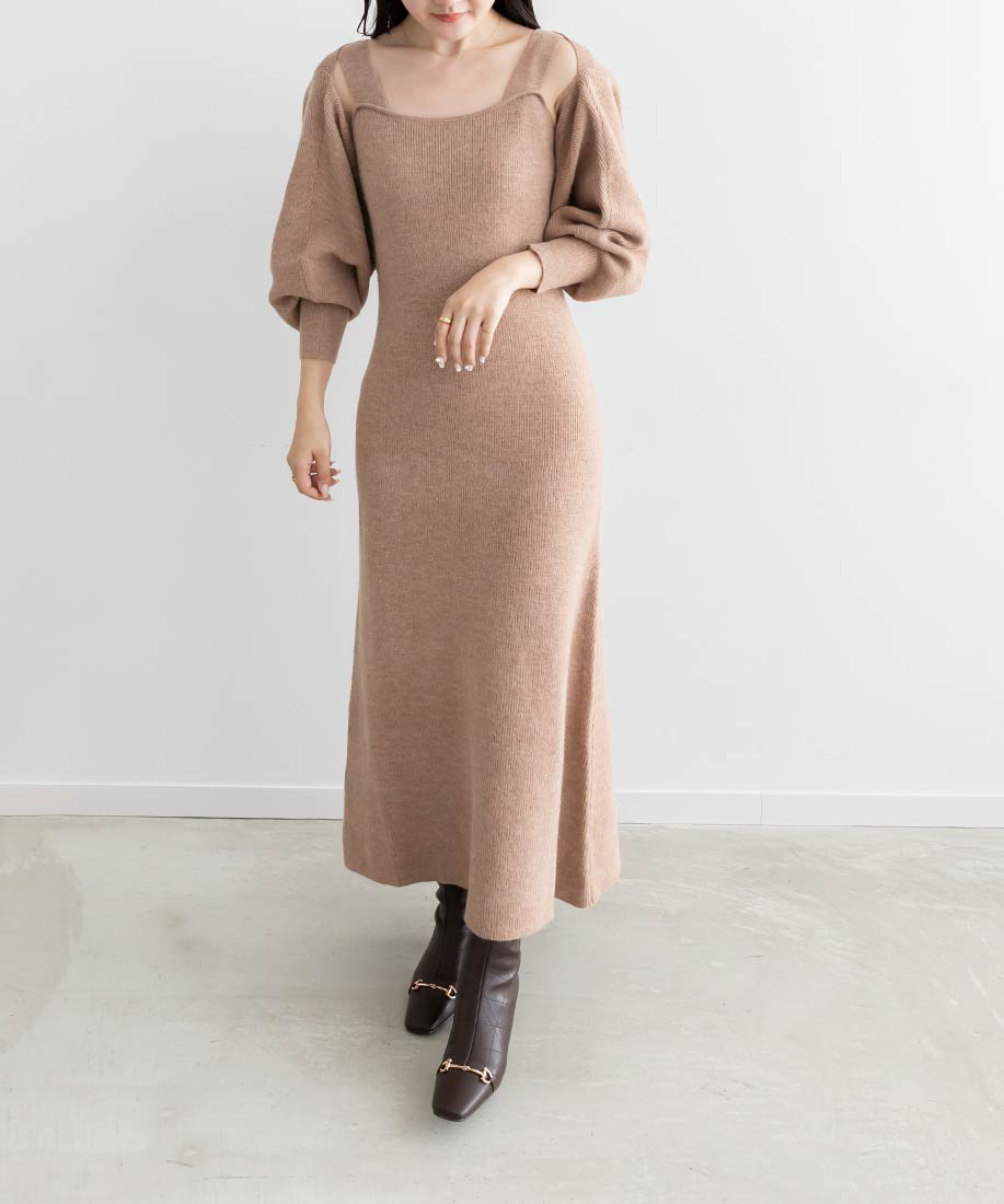 SALE】【選べる丈感】2WAYボレロセットニットワンピース｜RANDA