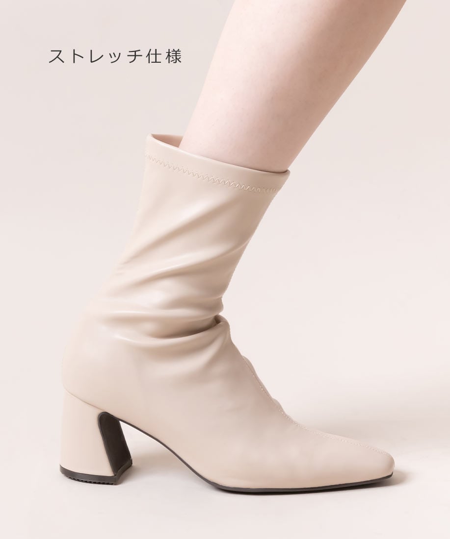 SALE】ストレッチ チャンキーヒールショートブーツRANDA公式サイト