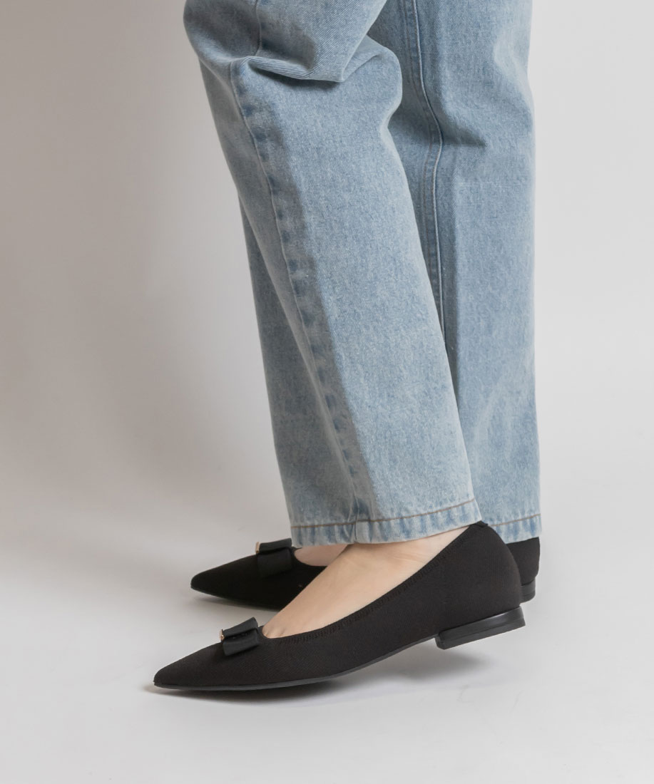 SALE】【SUSTAINABLE】リボンニットフラットパンプスRANDA公式サイト