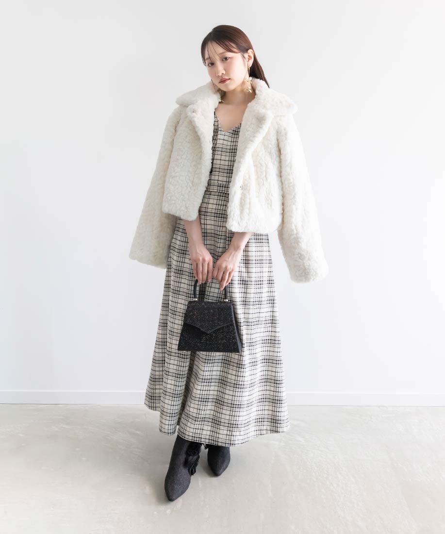 SALE】モノトーンビックチェック柄ワンピースRANDA公式サイト