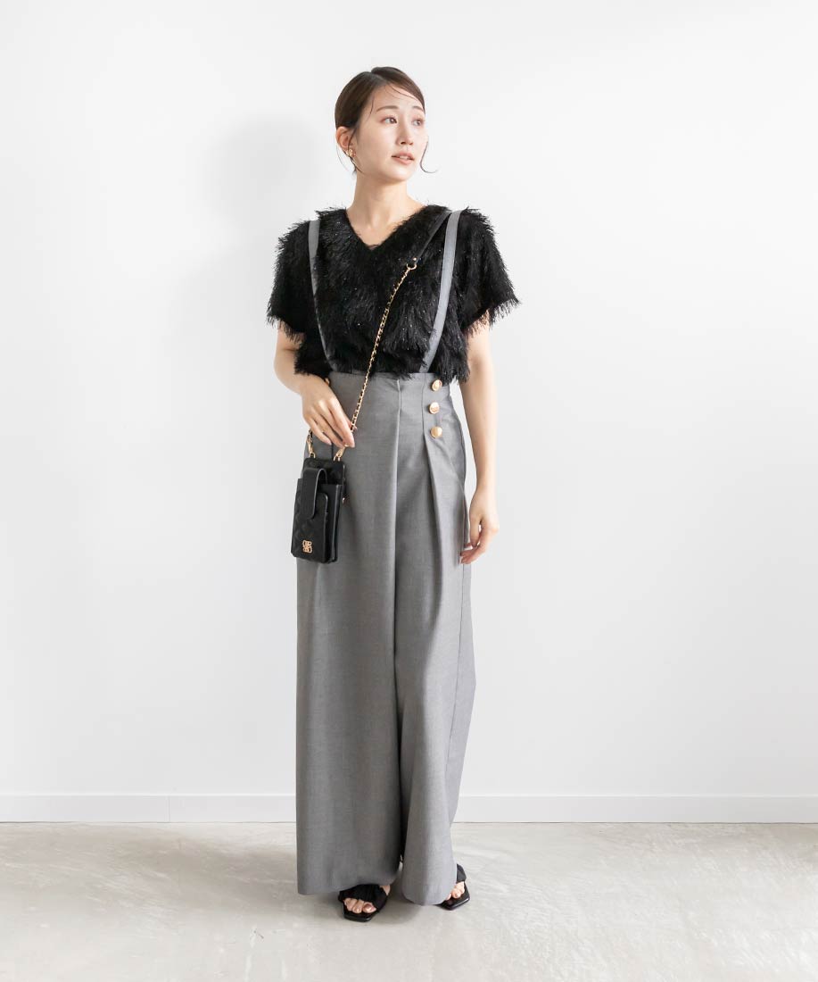 SALE】サスペンダー付きワイドパンツRANDA公式サイト
