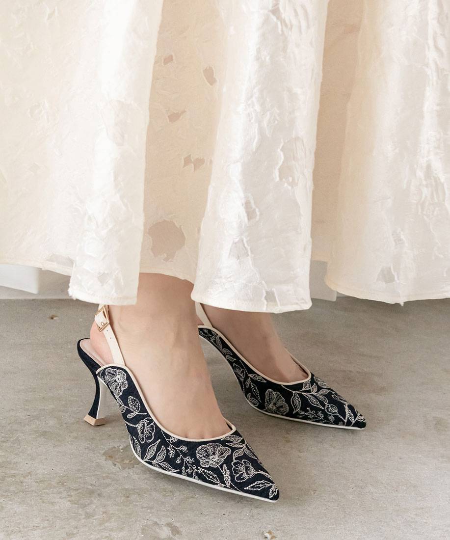 SALE】トワルドジュイ刺繍バックストラップパンプスRANDA公式サイト