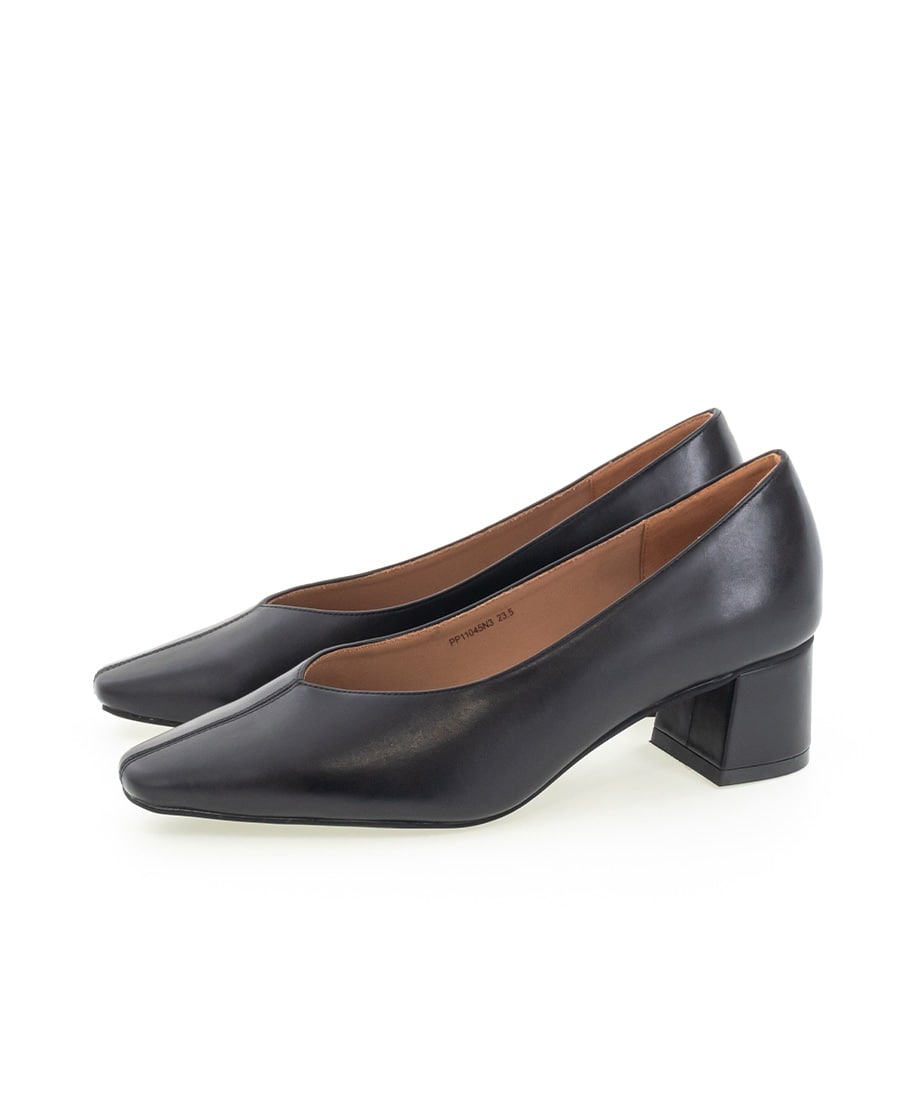 SALE】センターシームチャンキーヒールパンプス SALE】センターシームチャンキーヒールパンプス