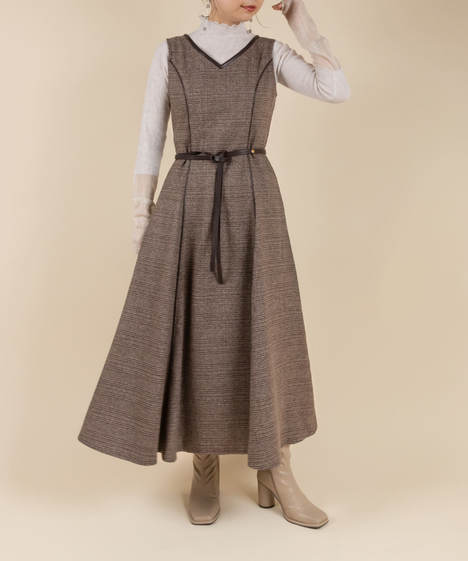 ツイードノースリーブワンピースranda公式サイト