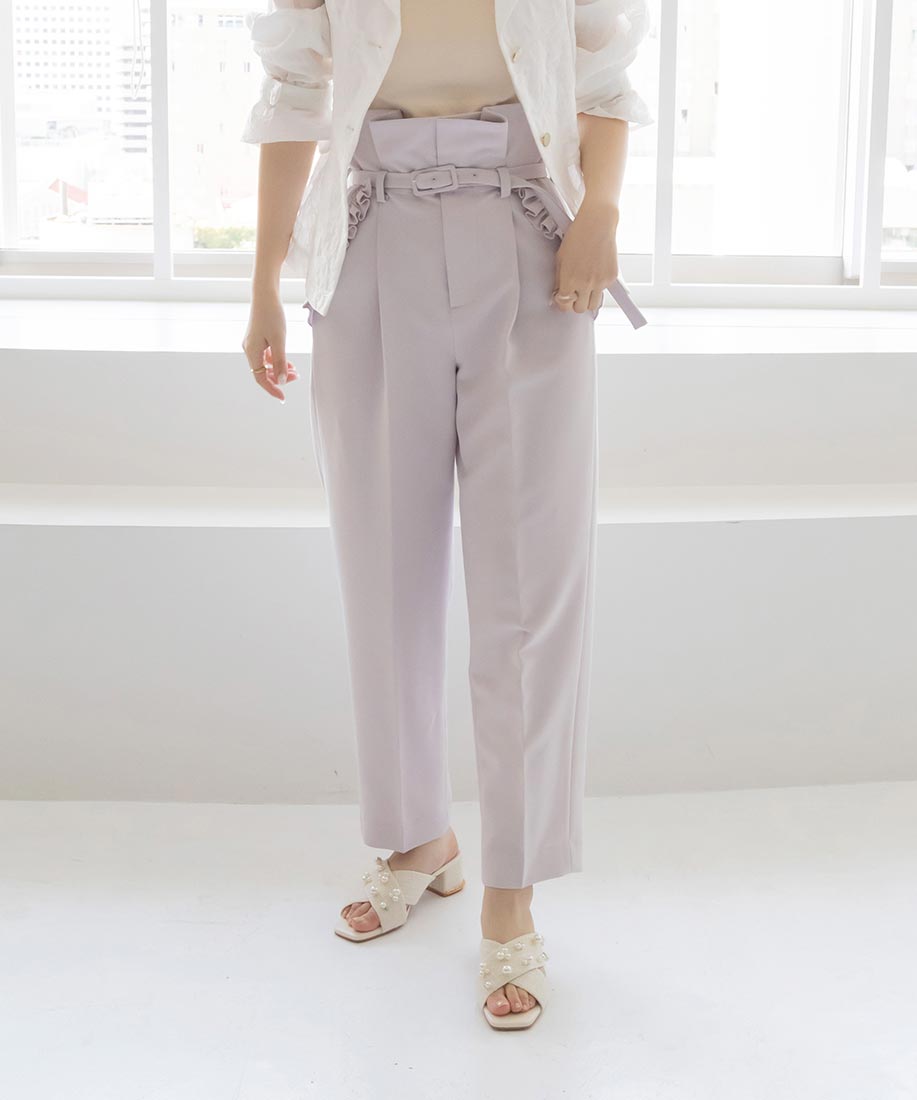 【SALE】ハイウエストフリルパンツ