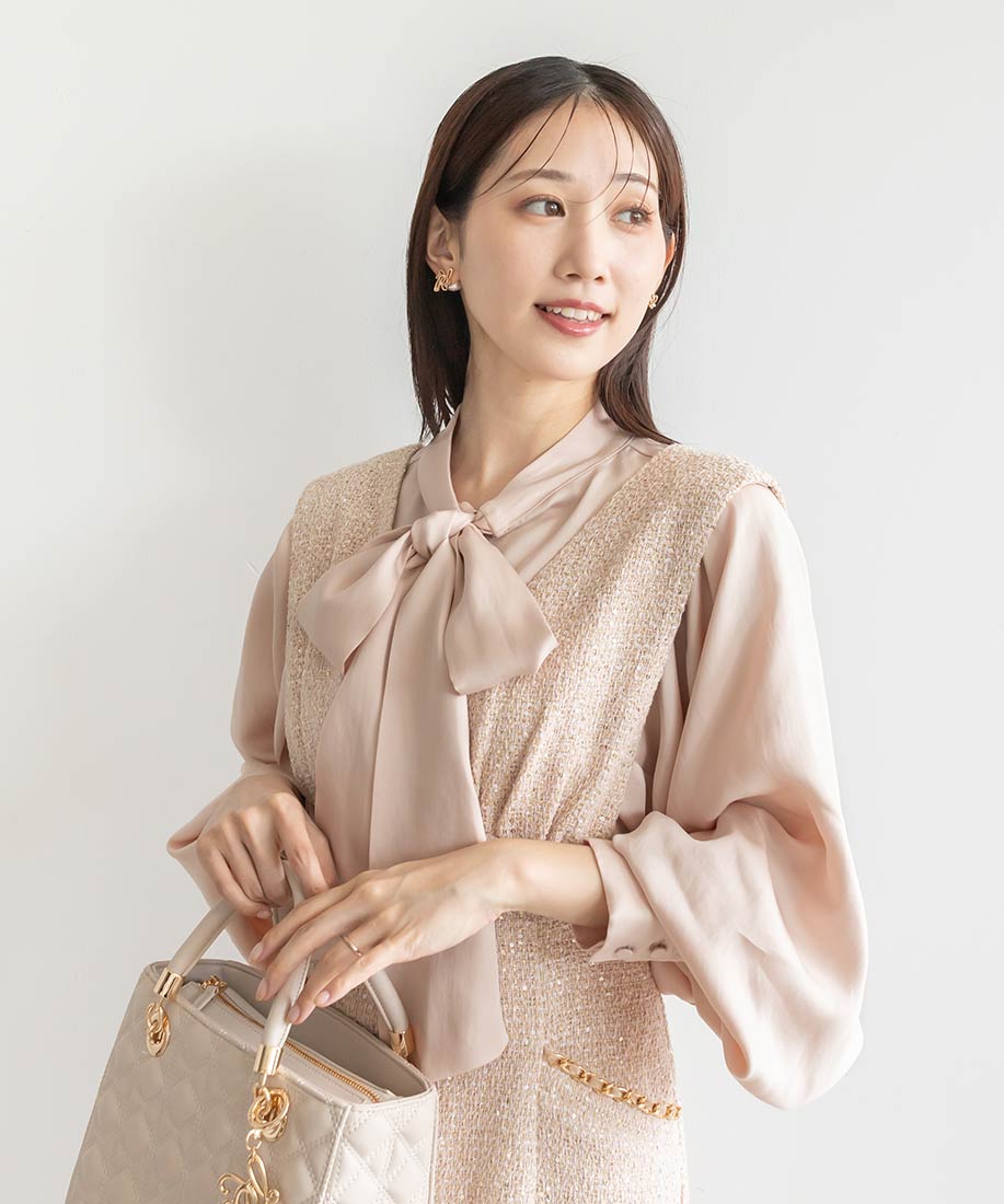 SALE】2WAYボウタイリボンブラウス