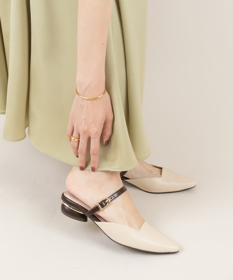 ソフト バックオープンフラットパンプスranda公式サイト