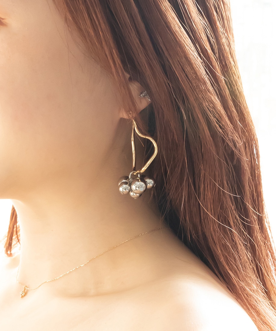 2wayボールデザインフープピアスranda公式サイト