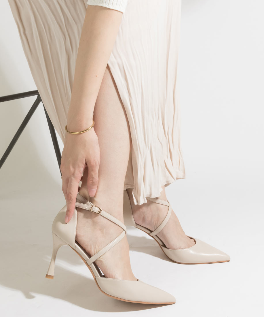 クロスストラップポインテッドトゥパンプスranda公式サイト