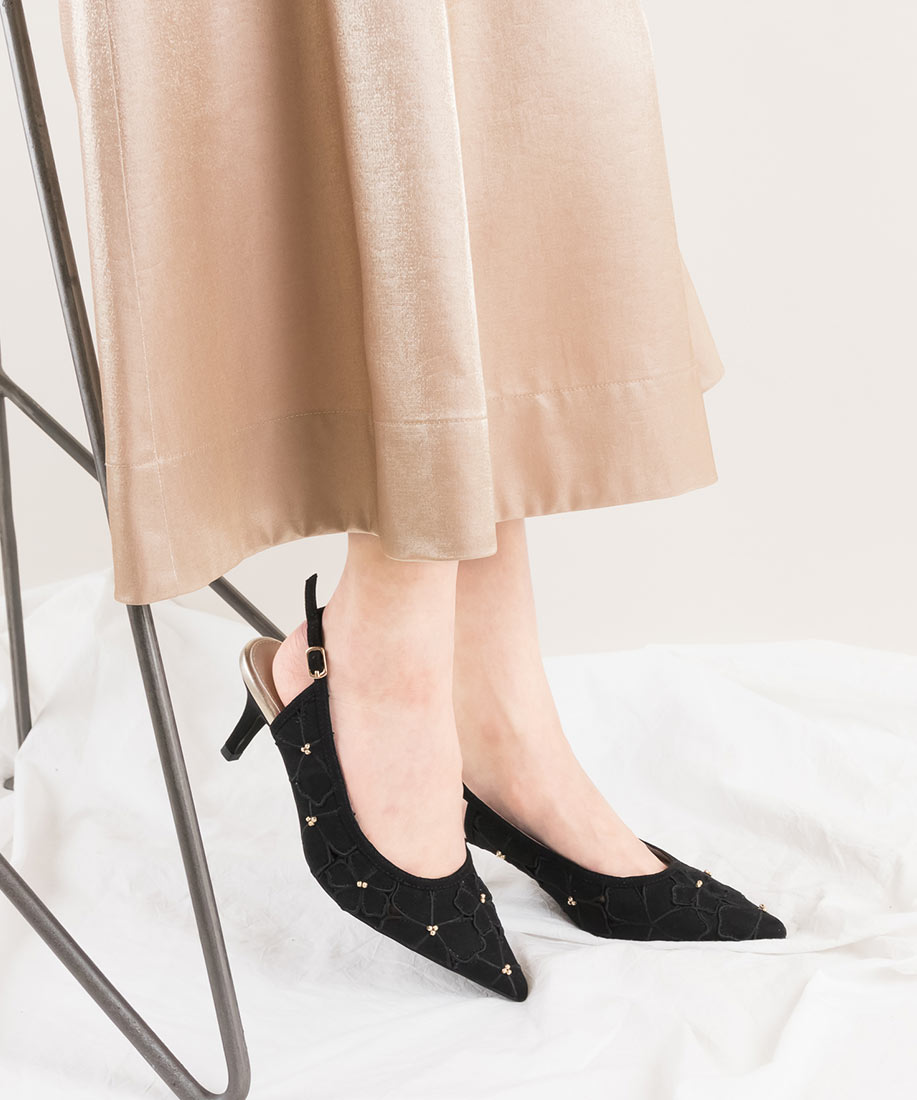 フラワーカットバックストラップパンプスranda公式サイト