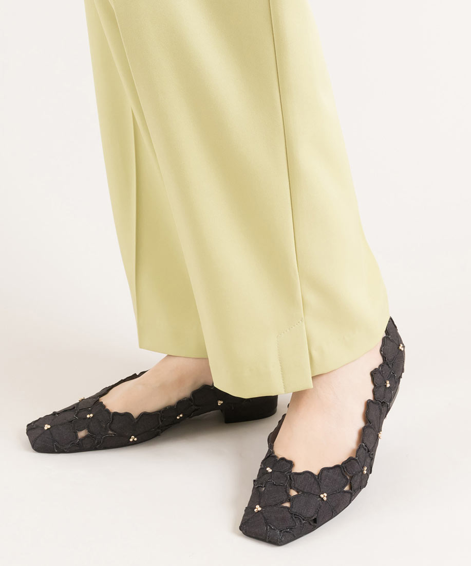 ソフト フラワーカットスクエアトゥフラットパンプスranda公式サイト