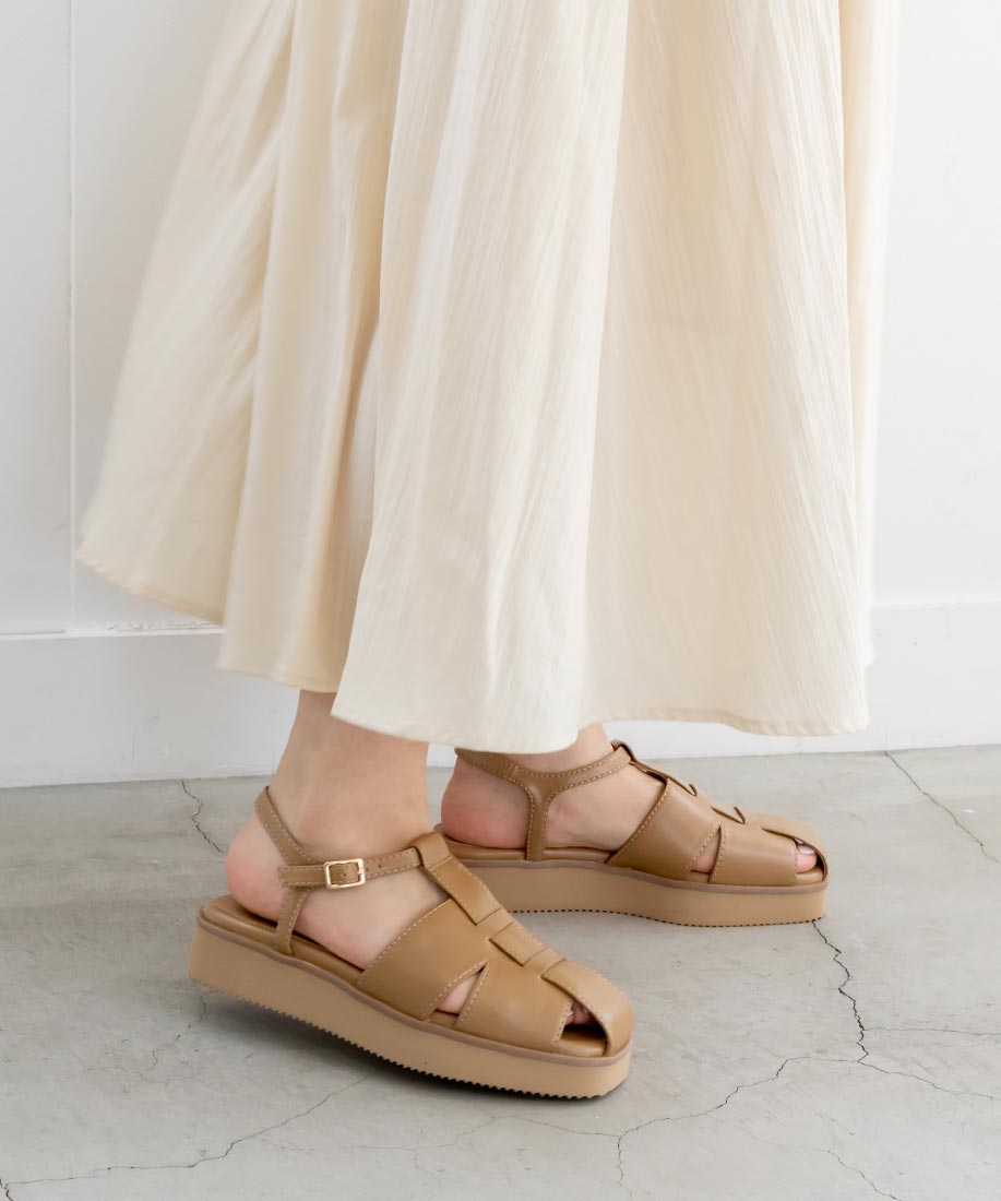 【SALE】ステッチデザイングルカサンダル 【SALE】ステッチデザイングルカサンダル