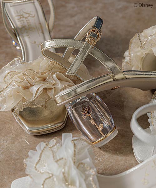 『美女と野獣』コレクション ローズヒールサンダル