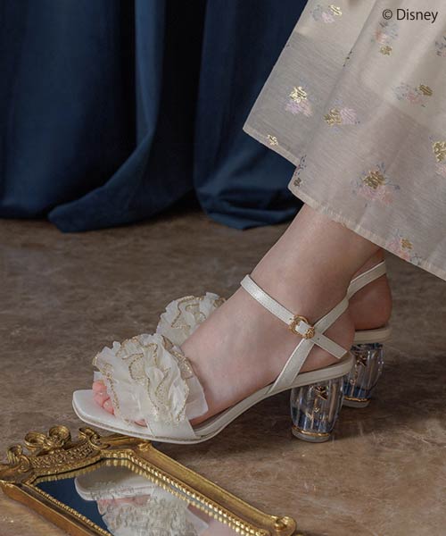 『美女と野獣』コレクション ローズヒールサンダル