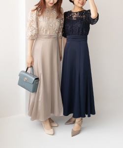 【SALE】レースブラウスドッキングワンピース