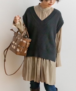 【SALE】ニットベストセットミニワンピース