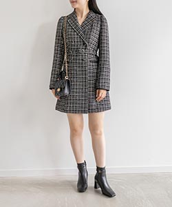 【佐藤晴美さん着用】テーラードジャケットミニワンピース