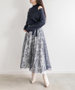 【SALE】ニットドッキングボレロワンピース