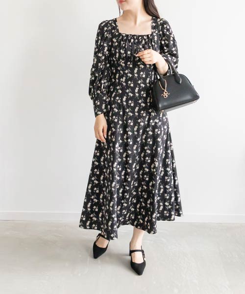 【SALE】フラワーフリルワンピース