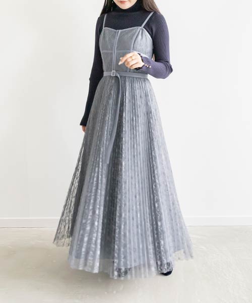 【SALE】コルセットライクレースキャミワンピース