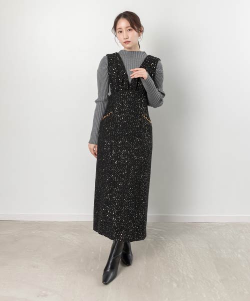 【SALE】ツイードジャンパースカート