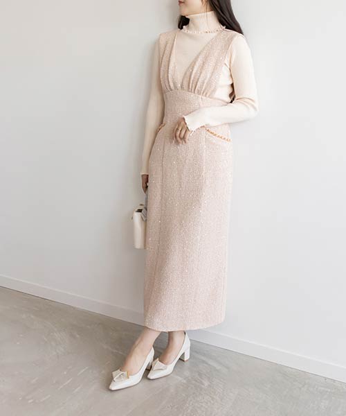 【SALE】ツイードジャンパースカート