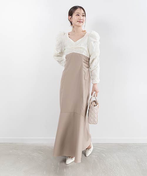 【SALE】フラワーマーメイドワンピース