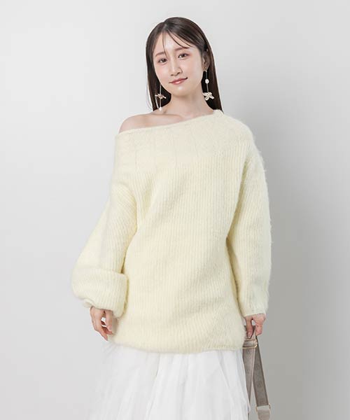 【SALE】【選べる丈感】ルーズフィットミニニットワンピース
